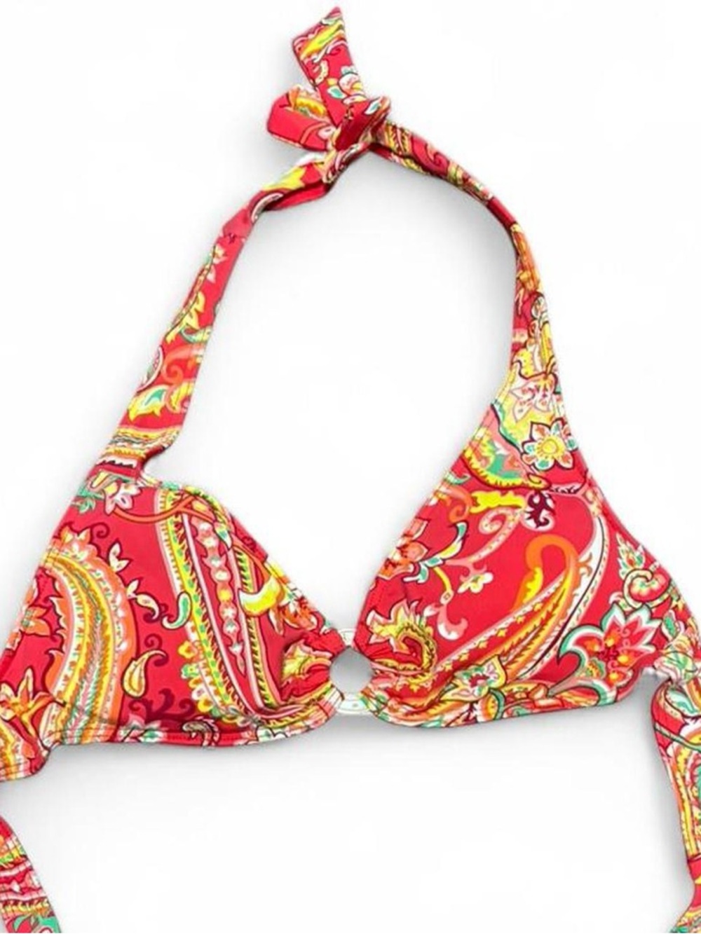 Vintage ralph lauren paisley bikini top made in USA size 8